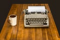 Vintage journalist`s desk Royalty Free Stock Photo